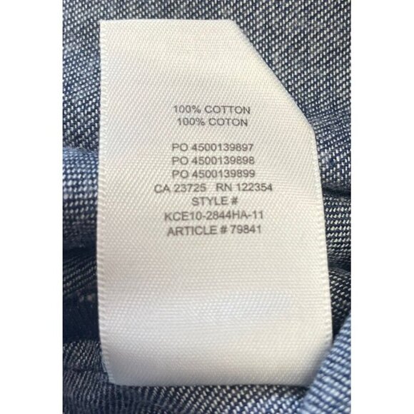 Aritzia Denim Forum Shirt Sz XXS Blue Denim Button Down Preppy Southwestern - Picture 5 of 5